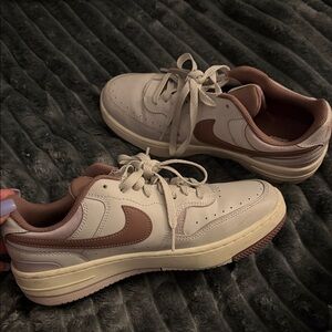 Nike Cream and Brown Sneakers